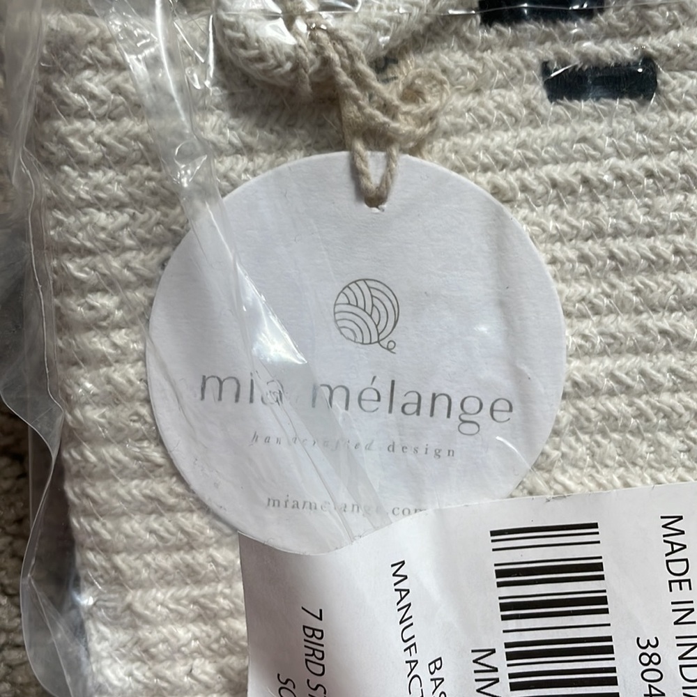 NWT handmade cotton basket - Picture 6 of 8